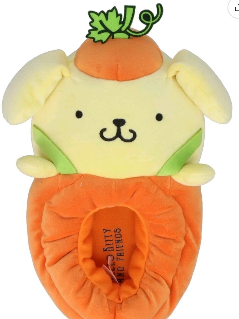Sanrio Pompompurin Orange and Pale Yellow Plush Slipper